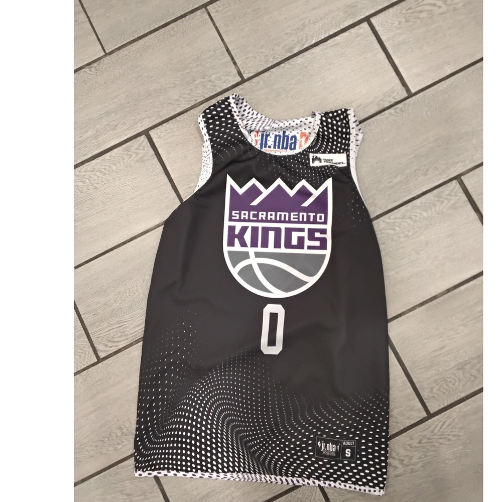 Sacramento Kings Jr NBA Basketball Jersey Size‎ S Black White 0